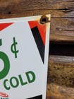 Vintage Coca Cola Porcelain Sign Old Coke Beverage Display Ice Cold Soda Pop 17 