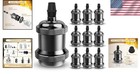 10-pack E26 Vintage Light Socket - Pearl Black Holders For Industrial Chic Decor