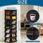 Rotating Shoe Rack Tower 7 Tier Organizer  Revolving 360 Black Shoe Rack Storage