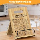 Cookbook Stand-wooden Recipe Book Holder  Adjustable Cooking Book Stand For Kitc