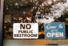 No Public Restroom Decal Sign Store Business Window Wall Door Sticker Decals