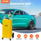 Vevor 30 Gallon Gas Caddy Fuel Diesel Oil Transfer Tank  4 Wheels Portable  Pump