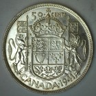 1941 Canada Silver 50 Cents Coin 50c Canadian Half Dollar Uncirculated Condition