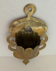 Pair Of Antique Brass Wall Pockets English C 1750