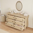 Wood 6 Drawer Dresser 47in Wide Chest Storage Organizer For Living Room Entryway