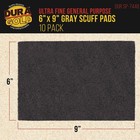 Dura-gold Premium 6  X 9  Gray Ultra Fine General Purpose Scuff Pads  