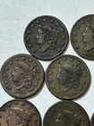 Lot Of 15 Mixed Dates Us Copper Large Cents Braided Hair Coronet 1830-1852