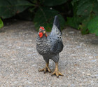 Lovely Antique Austrian Vienna Cold Painted Bronze Figure Of Gray Hen   Chicken