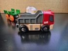 Brio Wooden Railway Dump Truck W Cargo Red   Gray   Train Cars   Gas Magnetic