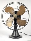 Antique Electric Emerson Type 24646 12  Brass Blade Desk Fan Oscillating