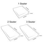 1 2 3 Seater Pu Leather Sofa Seat Cushion Cover Chair Loveseat Couch Slipcovers
