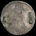 Fancy Love Token 1859 Seated Quarter  Lot   9061-1098-01