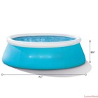6ft X 20in Portable Kids Pool - Above Ground Inflatable Outdoor Easy Set