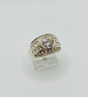 Ricardo M  925 Sterling Silver Gold Plated Solitaire Ring Size 10 5 Jewelry