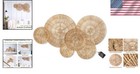 Wicker Wall Decor Baskets Set Of 6 Jute Wall Hangings Rustic Farmhouse Style