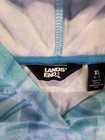Nwot Lands    End Girls Cover Up Swimwear Size Xl 14-16 Blue Swirl Hooded