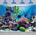 Ocean Underwater Photo Backdrop Fish Coral Submarine Decorations Banner
