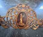 Antique Sorrento Italian Marquetry 19th Century Victorian Era Inlaid Wood Carved