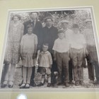 Genealogy Family Photo Parents 7 Children Framed Vintage 1920s Ancestor