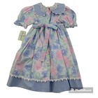 Vintage New Pastel Floral Lace Bryan Girls Dress Size 6x Easter Button Back 8269