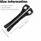 2pcs Universal Car Seat Gaps Filler Side Seam Plug Strip Seat Gap Phone Holder