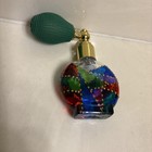 Vintage Glass Perfume Spray Bottle Colorful Murano Glass Numbered 24