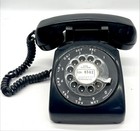 Vintage Black Model 500-style Itt Kellogg Rotary Desk Phone 1950   s  shipsfast