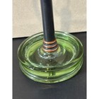 Vintage Industrial Green Glass Insulator Jewelry Stand Metal Steering Wheel Rack