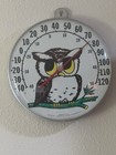 The Ohio Thermometer Co  Owl Round Jumbo Dial Wall Thermometer Analog Display