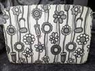 Vtg Samsonite  Fashionnaire Marimekko Black White Flower Suitcase 29  W key 60s