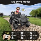 12v Ride On Car For Kids 3-5  Electric Jeep With Remote Control  Black