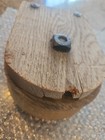 Single Pulley Wood Metal Vintage Primitive Rustic Unmarked 