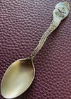 Enamel Mexico Coat Of Arms Eagle Snake Sterling Souvenir Spoon Gold Wash 9 5g