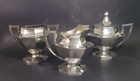 Classic Wilcox Silverplate Cream Sugar Bowl Waste Monogram C  Gilt Interior