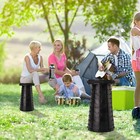 Folding Stool Portable Telescopic Chair Seat Camping Retractable Outdoor Black