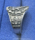 Sterling Silver Past Master Masonic Ring With Chain Top