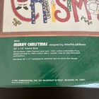 1981 Dimensions Crewel Merry Christmas Kit  8002 20  X 14  Frame Size New Vtg