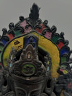 Copper  Bronze Enameled Tara Buddha Rare Antique Aged Patina Buddhism Statue