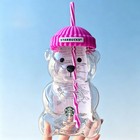 Starbucks Bearista Rose Red Bear Glass Tumbler Cold Cup W  Straw 20oz 591ml