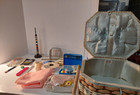 Dritz Woven Wicker Sewing Basket With 11 X9 X 6 Sewing Supplies Included