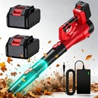 Cordless Leaf Blower 650cfm 280mph   6 Speed Levels Electric W 2 Batteries