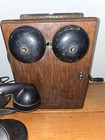 Antique 1932 Western Electric 202 Telephone   300k Oak Magneto Ringer Box Set