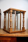 Vintage Odd Fellows Ballot Box Glass Display Case Antique Wood Cabinet Safe