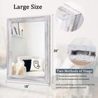 Mirrors For Wall Rustic Wood Framed Mirror Large 26 x18  Decorative Farmhouse Be