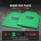 Uimoso Weight Vest Plates For Strength Training Running Workout 2x19 75 Lb Plate