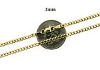 Real 10k Yellow Gold 3mm 4mm 5mm Miami Cuban Link Chain Necklace 16 -26 
