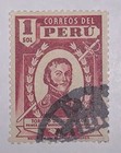 Travelstamps   Peru Stamps Scott  430  1949  1 Sol  Used  Ng  Handstamped