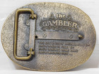 Vintage 1980 Kenny Rogers The Gambler Belt Buckle Spinning Spur Playing Cards