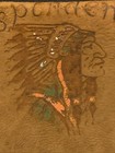 Vintage Hand-painted Leather Correspondence Souvenir Pad Chief Yellowstone Park