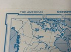 Vtg Denoyer Geppert Desk Activity Map The Americas 22056 Classroom Study Usa